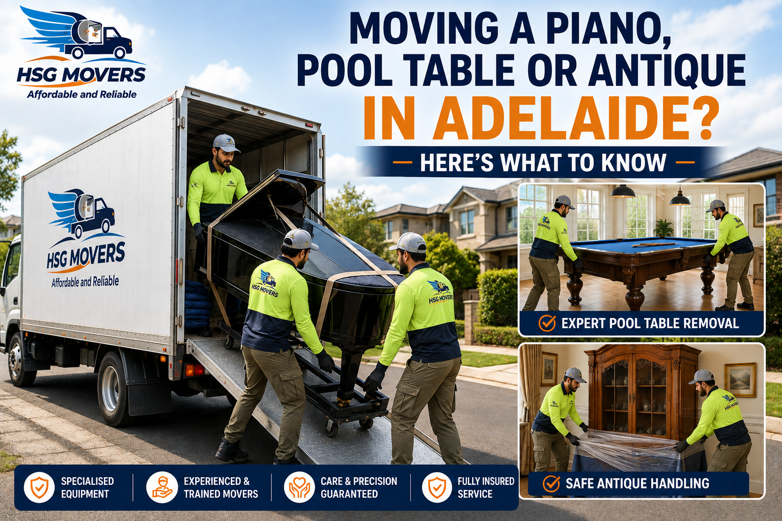 Moving a Piano, Pool Table or Antique in Adelaide? Here’s What to Know