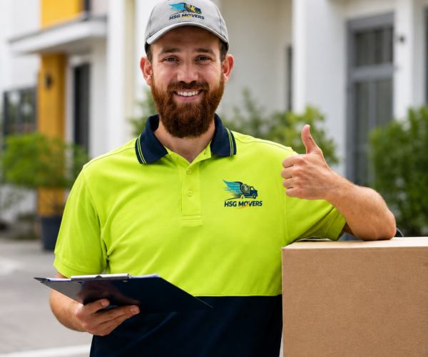 HSG Movers Adelaide removalist crew member during a home move